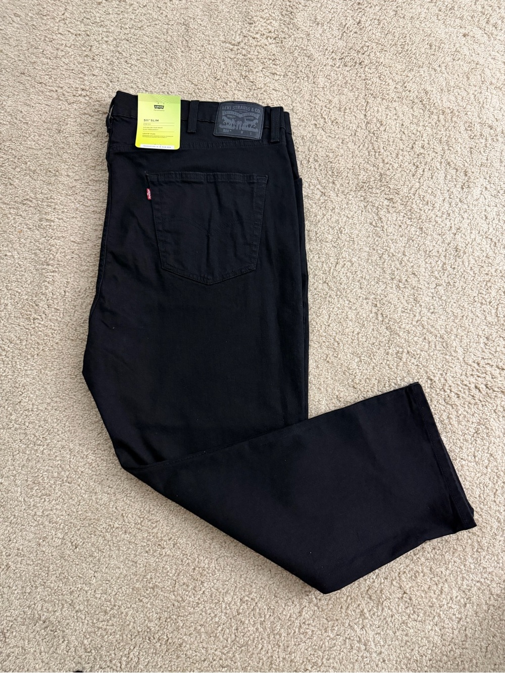Levi's Black Straight Leg Men's Jeans 48x30